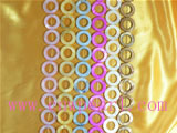 multicolor orbicular shell strands for five strands